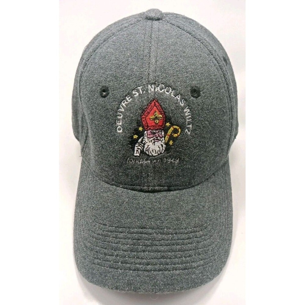 Wiltz Luxembourg St. Nicholas Hat American St Nick WWII History Grey Cap B677